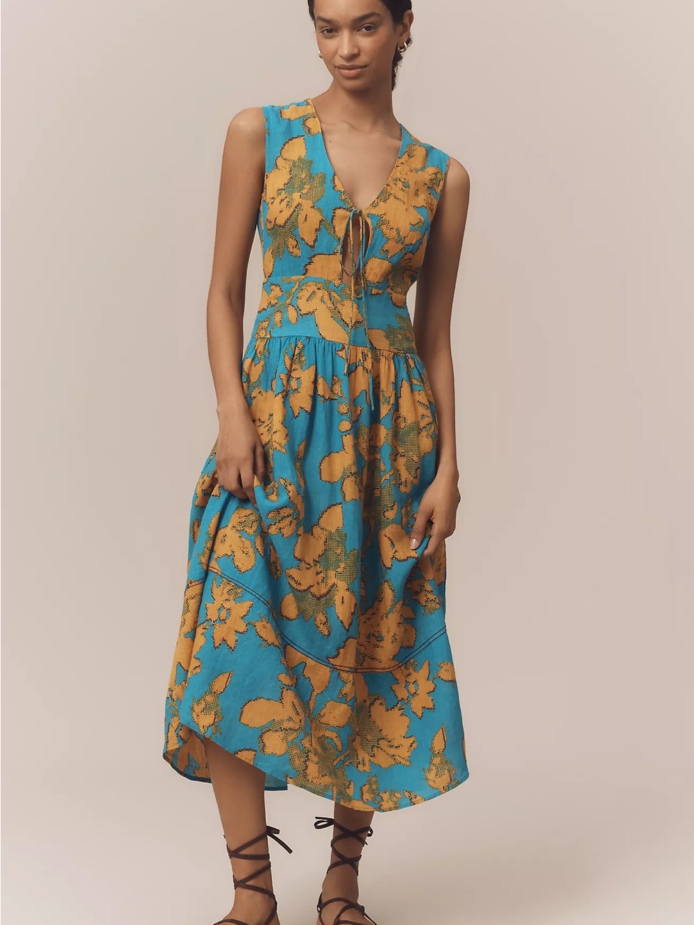 Olivia by Livro Asha Linen midi dress